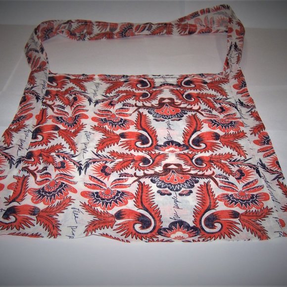 Free People Linen Tote Bag Red, White, & Blue - Picture 3 of 4